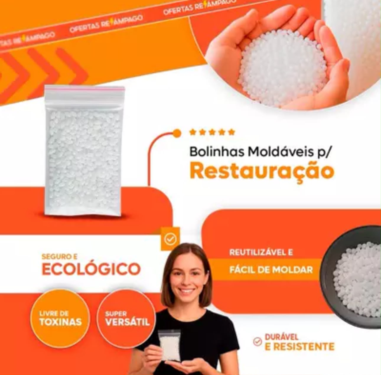 Arte promocional Bolinhas Moldáveis para Restauração